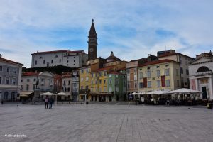 Piazza Tartini - główny plac miasta, Piran, Słowenia
