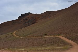 Ścieżka na wzgórze Námafjall, Islandia